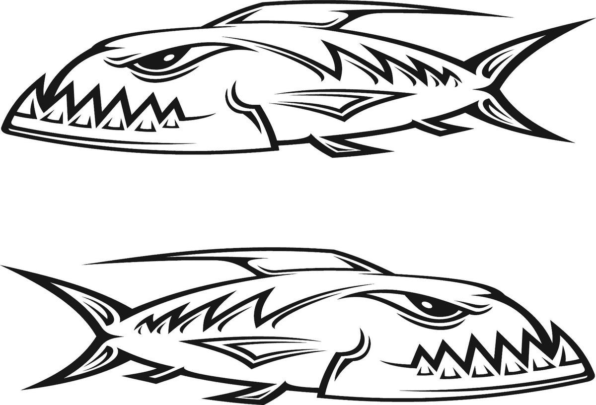 monster fish vinyl decals kit for boats